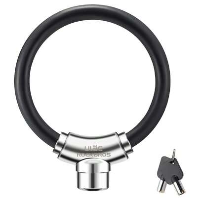  ROCKBROS Bike Cable Lock Portable Bicycle Lock Anti Theft Cable Lock For Bicycle Security Cycling Cable Lock With 2 Keys Road Mountain Bike Lock