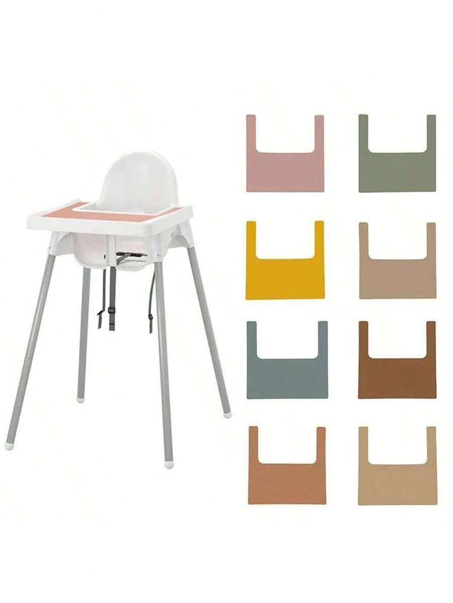 Antilop 嬰兒高腳椅餐墊,矽膠餐墊,高腳椅托盤手指食物餐墊,適合嬰兒、幼兒(淺粉紅色) - 淺粉色 - 查看 1