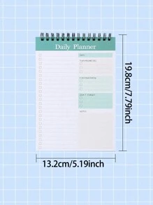 Bloco De Notas Encadernado Em Espiral Engrossado Com Capa Flip Para Planejamento Diário De Estudantes, Diário Simples De Memorandos