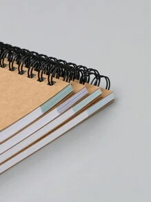 Bloco De Notas Encadernado Em Espiral Engrossado Com Capa Flip Para Planejamento Diário De Estudantes, Diário Simples De Memorandos