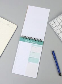 Bloco De Notas Encadernado Em Espiral Engrossado Com Capa Flip Para Planejamento Diário De Estudantes, Diário Simples De Memorandos