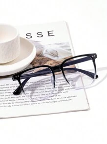 1 cặp kính mắt có chi tiết đinh tán màu gradient, quà tặng cho cha, quà tặng cho giáo viên, quà tặng cho phụ nữ, quà tặng vui nhộn, quà tặng cho chị em, quà tặng cho bạn thân, phụ kiện kính cho phụ nữ - màu đen - Xem 2