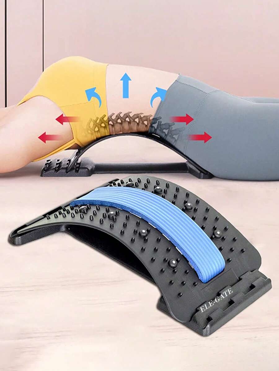 Masajeador de Espalda de 4 Niveles para Alivio del Dolor de Espalda Baja y Superior Estirador Lumbar Ajustable, columna vertebral - Multicolor - Ver 1