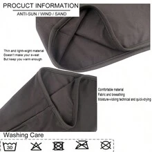 1pc Light Grey Money Pattern Manufacturer Breathable Plain Sold Balaclava - Light Grey - View 4