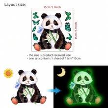 Panda Holding Bamboo Light Switch Glow In The Dark Sticker Wall Bedroom Sticker Cool Decal Boy Room Accessory Teen Art Home Decor Kids Room Cover Decoration Kitchen Vinyl Kids Poster Gadget Game Fun Outlet - Green - View 10