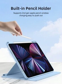 DANYCASE 兼容 Ipad A16 Air 11 13 M3 2025 Mini 7 A17Pro 2024 Air 11 13 M2 2024 Pro 11 13 M4 2024 Pro 11 保护套兼容 Ipad Pro 12.9 Air 5 4 10.9 第 10 7/8/9 代 Mini 6 Redmi Pad SE 11 英寸 360° 旋转 - 粉色 - 查看 3