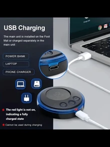 智能ems按摩足墊,脈衝治療足底按摩墊刺激膠墊,緩解足部舒適的全身按摩設備 - 黑色 - 查看 4