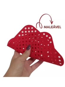 Tapete Protetor Silicone para Airfryer Fritadeira Elétrica 21,5CM Forro Quadrado Cozinha Assar - Vermelho ou Preto - Visão 8