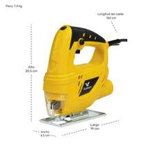 Sierra Caladora 400 W 6 Vel 3300 Rpm + Seguetas - Amarillo - Ver 5