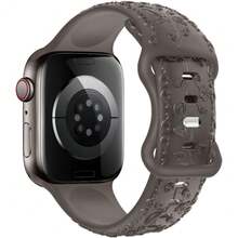 crested 花紋刻花錶帶，適用於Apple Watch 44mm、40mm、49mm、41mm、45mm、38mm、42mm手鍊系列8、9、7、6、3，Ultra 2 Se手環，黏土色 - 黏土 - 查看 2