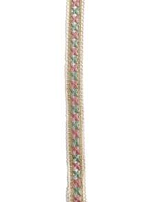 1碼花卉圖案蕾絲緞帶飾邊，適用於縫紉、禮品包裝、DIY手工藝及婚禮新娘裝飾 - 彩色 - 查看 7