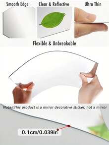 1入3d騎士造型鏡面壁貼裝飾品,適用於書房、兒童房、客廳,自粘式 - 銀色 - 查看 5