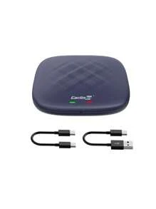 CARLINKIT AI Hộp ( Phiên bản , Thích hợp Đối với Châu âu Và ) AI TV Hộp Android 13 Không dây Android Tự động Apple truyền trực tuyến Hộp - Màu xanh hải quân - Xem 4