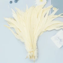 10-100入/pack花卉裝飾羽毛diy手工藝品,適用於家居,衣物配件或頭飾,美觀通風 - 13號白色 - 查看 3