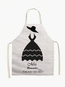 Set de 2 delantales con gráficos de 'Sr. y Sra.' para boda, delantales de cocina/jardín para hornear y cocinar