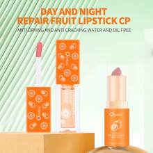 O'CHEAL 唇部油&唇膏套裝-去角質死皮細胞,減少唇紋,滋潤和滋養唇部護理套裝,禮盒裝,提供兩種口味 - 橙色 桔子味 - 查看 1