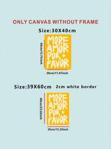 1 Pc, Modern Style, Lettering More Por Favor Printed Poster, Used For Living Room And Bedroom Decoration, Waterproof Canvas Painting, Mural, Framed/Unframed Optional
