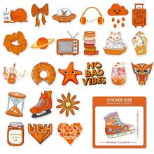 50pcs Cartoon Graphic Sticker Back To School