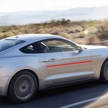 2入組紅色汽車側條紋貼紙 - 紅色 - 查看 3