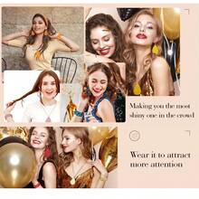 4 Pieces Women's Glitter Jewelry Set Bridal Wedding Multi-Layer Bracelet Faux Leather Dangle Earrings Necklace - Red - View 8