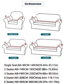 1 件向日葵印花全套沙發套,彈性提花沙發套,保護沙發免受貓侵害,四個季節,配有 1 個枕套 - 橘色 - 查看 2