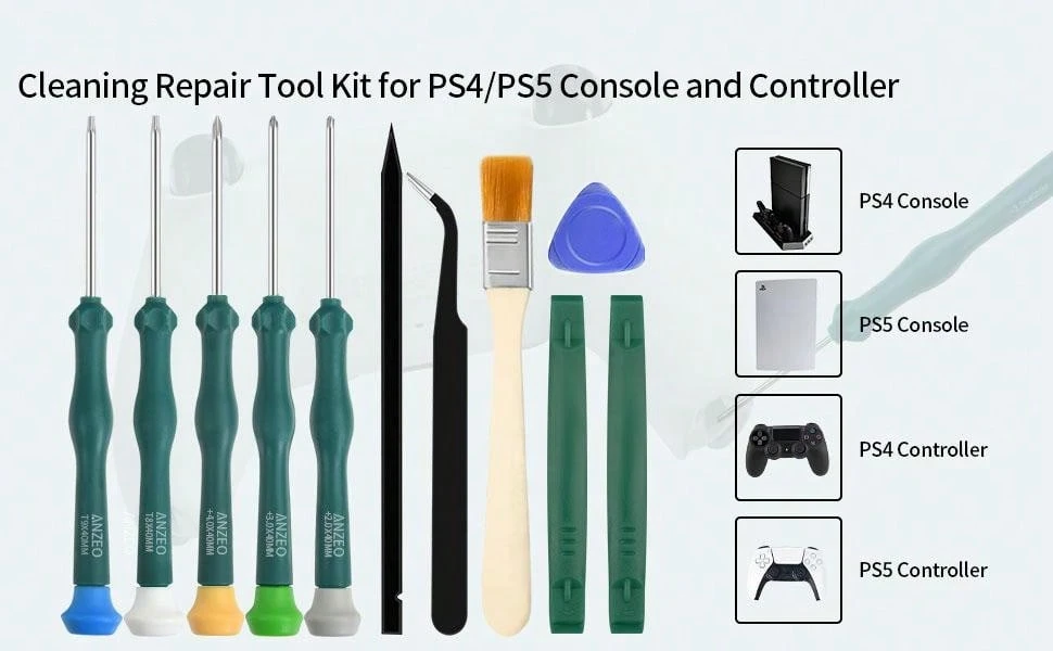 Cleaning Repair Tool Kit For PS4 PS5, Screwdriver Set With TR9 Torx