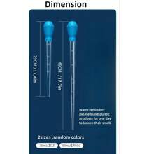 1入迷你小型魚缸、烏龜缸和餵食管用虹吸清潔器,隨機顏色 - 彩色 - 查看 10