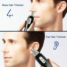 Recortadora Eléctrica De Pelo De Nariz Y Oreja Para Hombres, Removedor De Pelo Negro - Negro - Ver 5