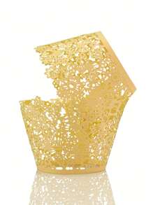 20pcs Romantic European-Style Hollow Out Butterfly Flower Pattern Cupcake Liners, Baking Accessories For Home, Oil-Proof & High-Temperature Resistant Muffin Cups For Festival,Wedding,Party And Family Gathering, Mini Dessert Paper Baking Cups