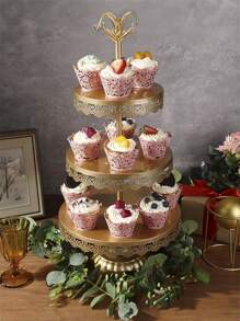 20pcs Romantic European-Style Hollow Out Butterfly Flower Pattern Cupcake Liners, Baking Accessories For Home, Oil-Proof & High-Temperature Resistant Muffin Cups For Festival,Wedding,Party And Family Gathering, Mini Dessert Paper Baking Cups