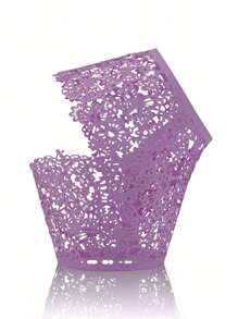 20pcs Romantic European-Style Hollow Out Butterfly Flower Pattern Cupcake Liners, Baking Accessories For Home, Oil-Proof & High-Temperature Resistant Muffin Cups For Festival,Wedding,Party And Family Gathering, Mini Dessert Paper Baking Cups