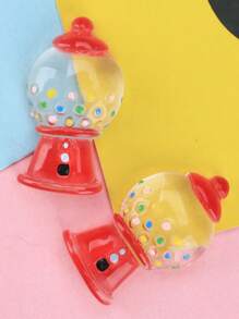 10入組可愛樹脂糖果機設計diy珠寶配件,仿真奶油餡口香糖糊裝飾手機殼與文具盒 - 紅色 - 查看 5