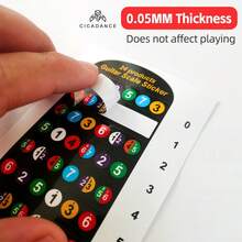 24格吉他貼紙 電吉他指板比例尺貼紙,適用於38吋-41吋吉他,樂器配件,適用於初學者,聖誕新年禮物 - 透明 - 查看 5