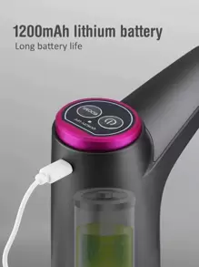 Dispensador de agua automático, bomba de agua eléctrica con controles de botón, carga USB, dispensador de agua para cocina, oficina y exterior, extractor de vino, oferta del - Gris Oscuro - Ver 2