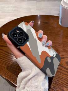 1入款仿皮紋理3D防震手機殼，適用於iPhone和Samsung - 彩色 - 查看 1