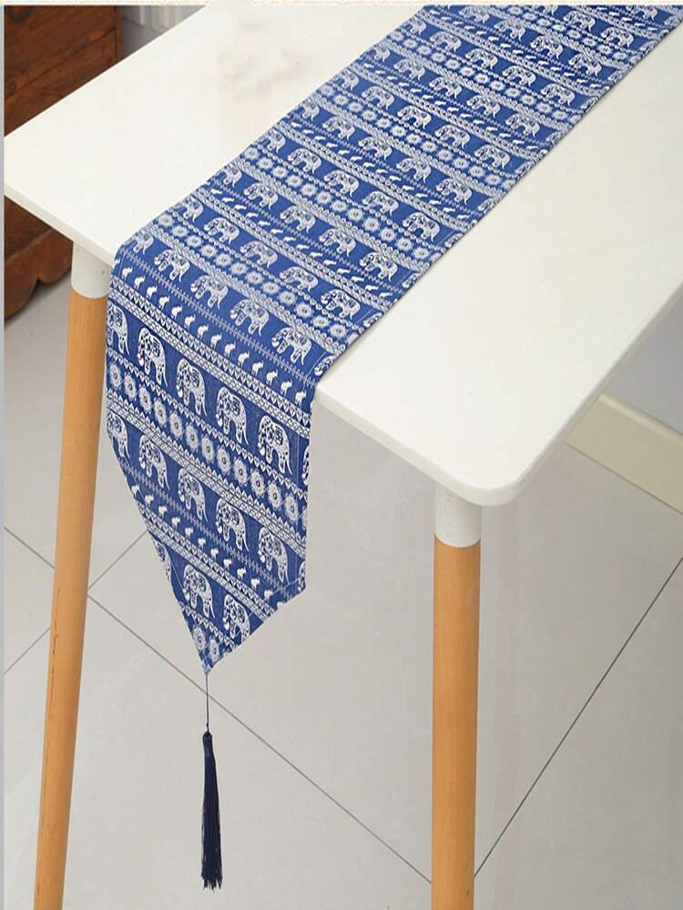 エレファントプリント テーブルセット 1枚入り ボヘミアン