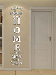 5pcs 3d Acrylic Mirror Wall Stickers Home Decoration, Diy Self-Adhesive Silver Acrylic Decals With Letter Logo For Living Room, Bedroom