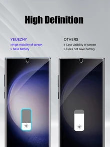 2 件手机防窥屏幕保护膜,水凝胶 TPU,防窥隐私,防摔,防刮,兼容 Galaxy S21/S22/S23/S24 Ultra/S24 FE/A06/A16/A36/A56/S25/S25 Ultra 生日礼物,家人,朋友手机屏幕保护膜,手机配件防水防震防指纹全覆盖 - 黑色 - 查看 9