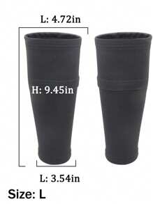 4/6入組足球護脛套裝,配有壓縮袖、護脛板和踝襪,足球防護裝備和訓練襪 - 黑色 - 查看 7