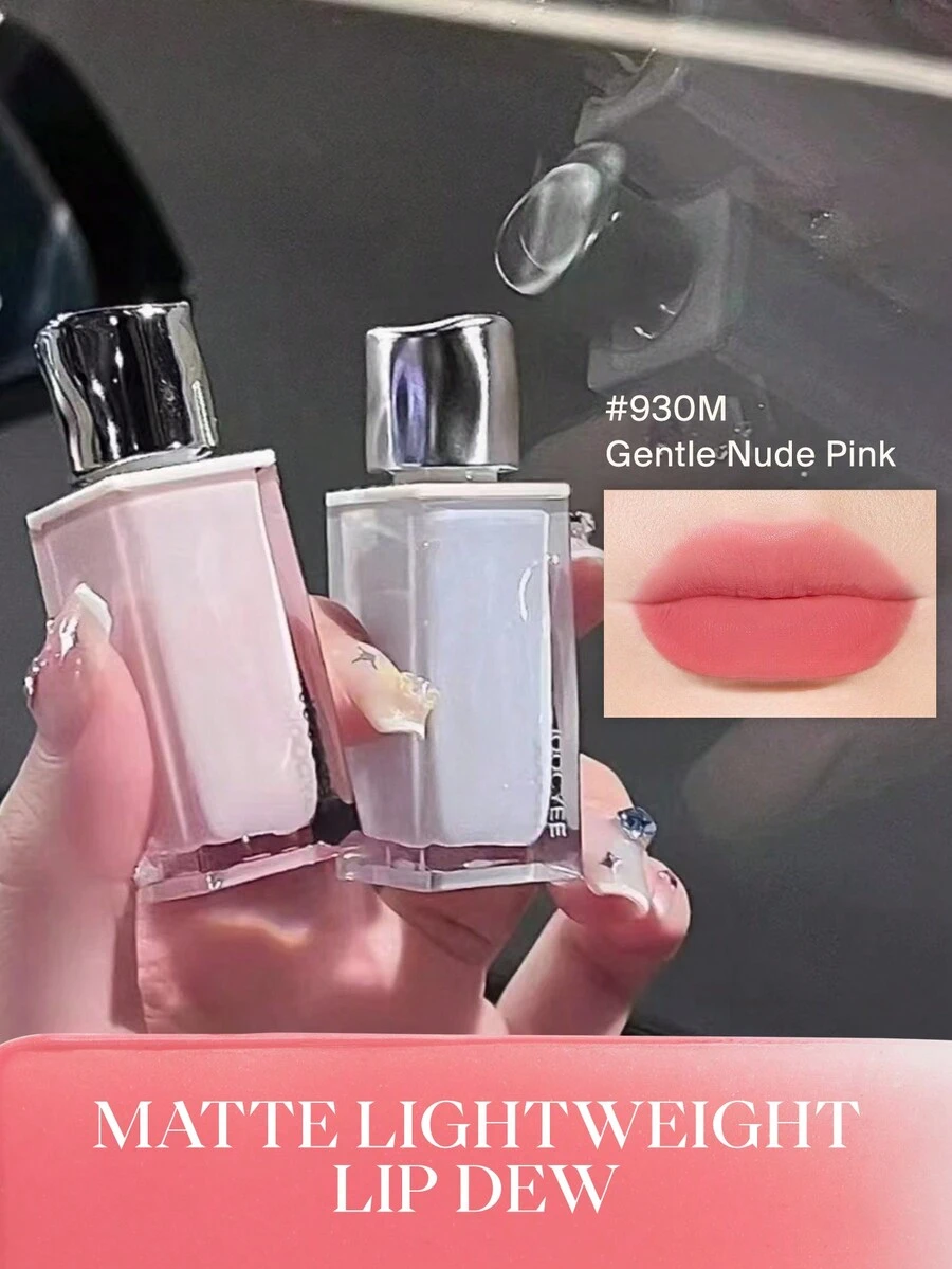 JOOCYEE Matte輕盈唇露930m溫和裸粉光滑質地,真實色彩廣泛適用於長時間不脫色唇蜜 - 930M溫柔詩社 - 查看 1