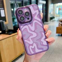 Translucent Graffiti Pattern Fashionable Hip-Hop Style Shockproof Phone Case Compatible With Iphone 11 12 13 14 15 Pro Max Plus - Purple - View 2