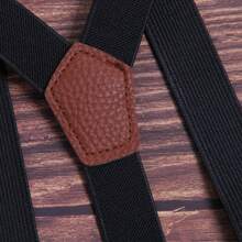 1pc Men's Elastic Y-Back Clip-On Suspenders, Adjustable Length Halloween