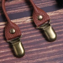 1pc Men's Elastic Y-Back Clip-On Suspenders, Adjustable Length Halloween