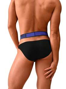 Men Modal Sexy Triangle Boxer Briefs With V-Shaped Waistband, Comfortable And Breathable, Suitable For Sports, Fitness, Low-Waist, Buttock-Lifting, Fashionable Underwear. - Black - View 6