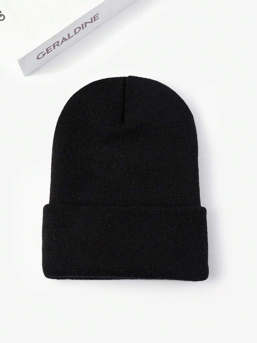 1頂韓式男女適用針織帽子,秋冬季暖和耳保暖純色中性帽子