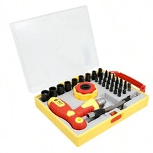 Kit Desarmador Reparación Celulares Tabletas Laptop. Dados Matraca Reversible Herramientas 34 en 1 - 34 en 1 - Ver 9