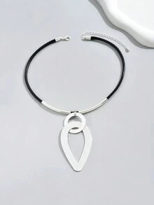 1pc Minimalist Fashionable Fall/winter All-match Necklace - Silver - View 6