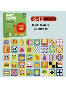 黑白对比卡 婴儿早教卡 新生儿视觉刺激卡 黑白追踪卡 彩色卡 礼物