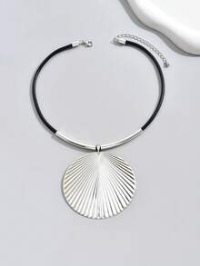 1pc Minimalist Fashionable Fall/winter All-match Necklace - Silver - View 5