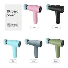 AXH. 1pc Customized High-Intensity Percussion Massage Gun, Rechargeable Full Body Massager, Muscle Relaxation, Same Model As Celebrities, Electric Massage Device To Relieve Back And Neck Muscle Soreness - Blue - View 1